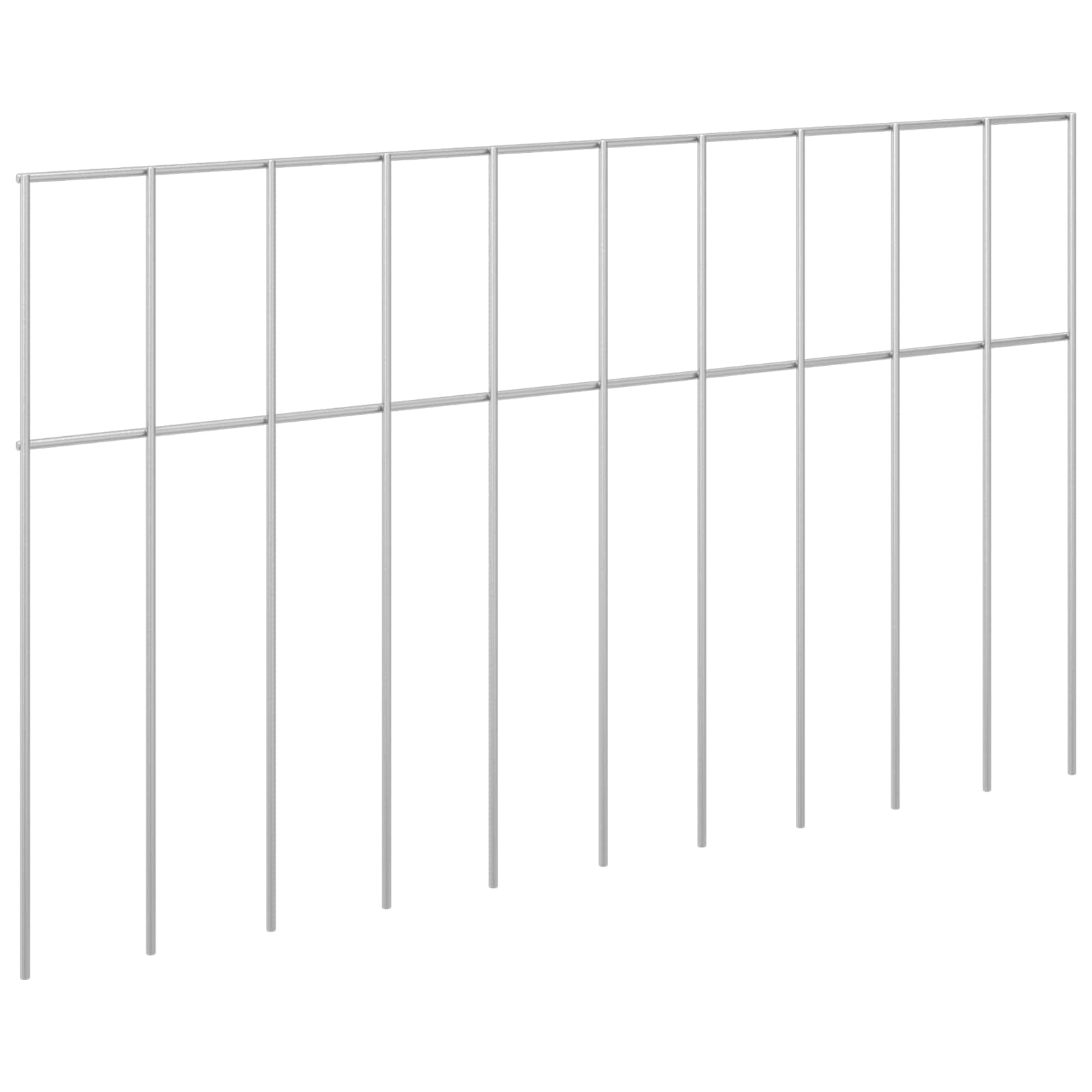 Panel vrtne ograde 48 pcs Pocinčani čelik Srebrna