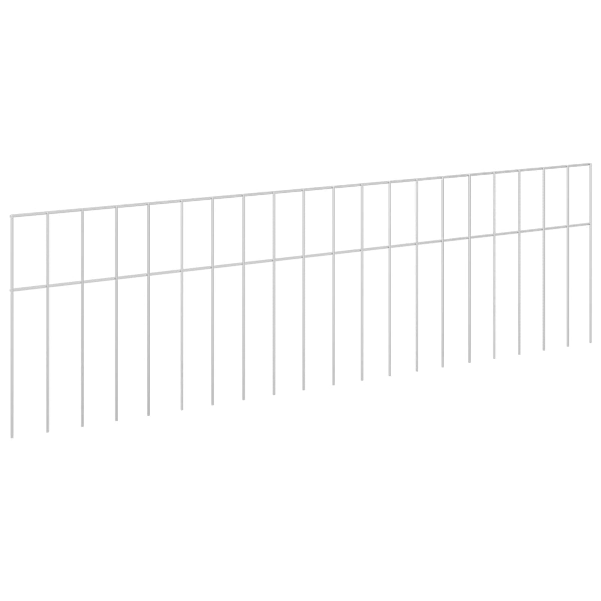 Panel vrtne ograde 24 pcs Pocinčani čelik Srebrna