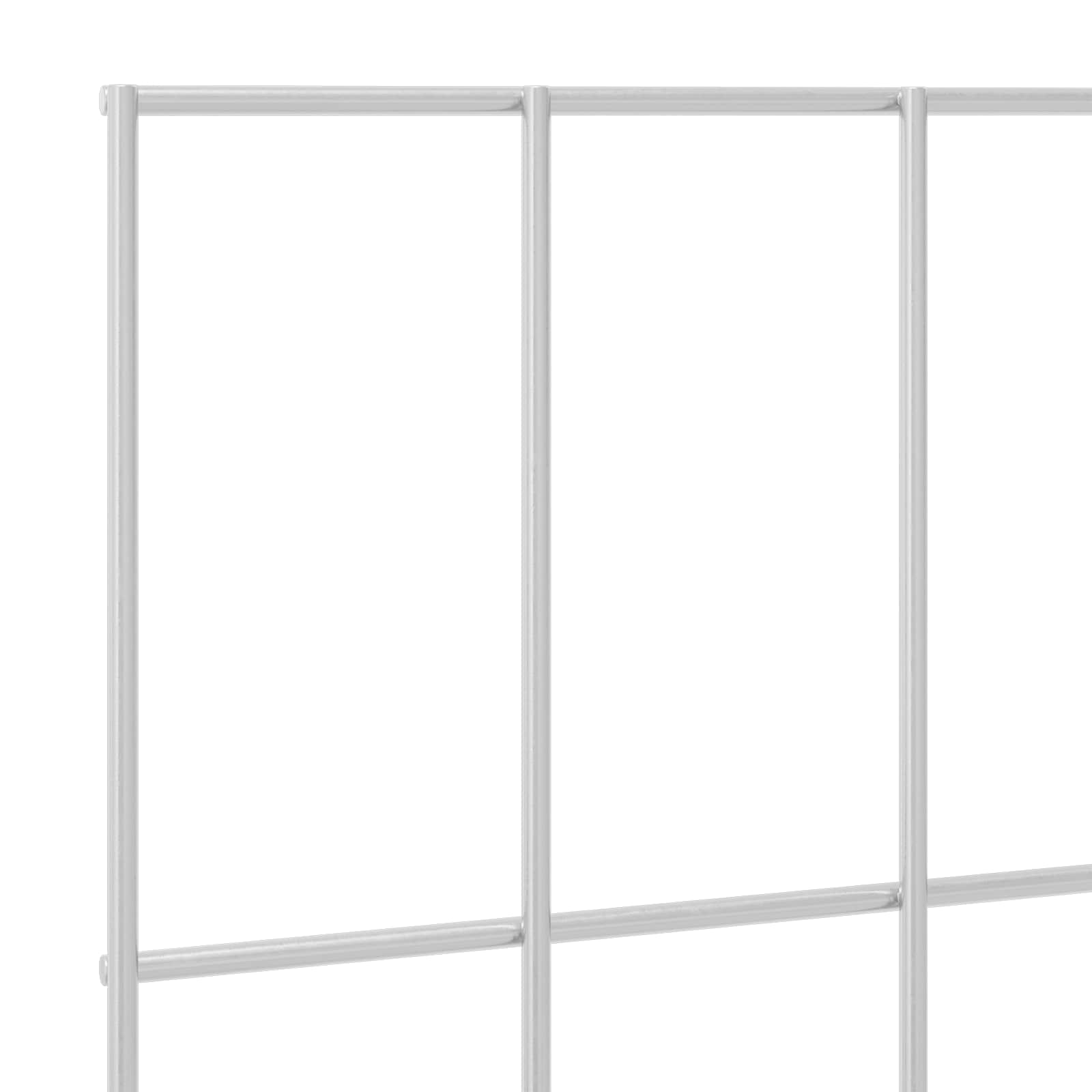 Ograda za vrt s kolčićima 12 pcs 55 x 50 cm Mesh Srebrna
