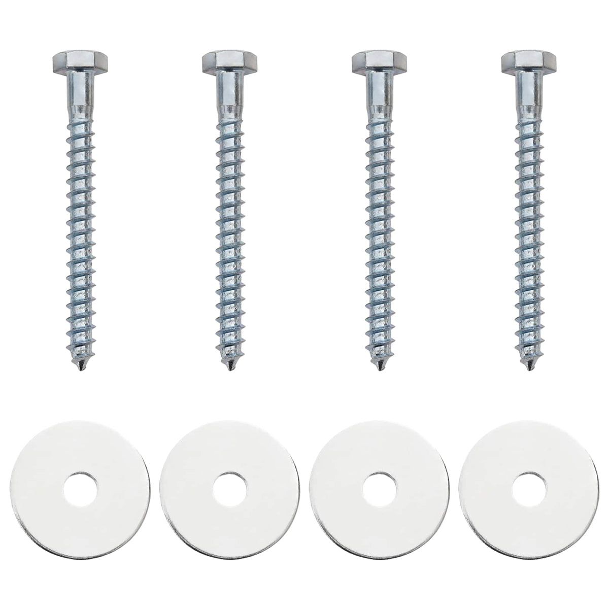 Zemaljska sidra 4 pcs Srebrna Ø10 x 60 cm Galvanizirani metal