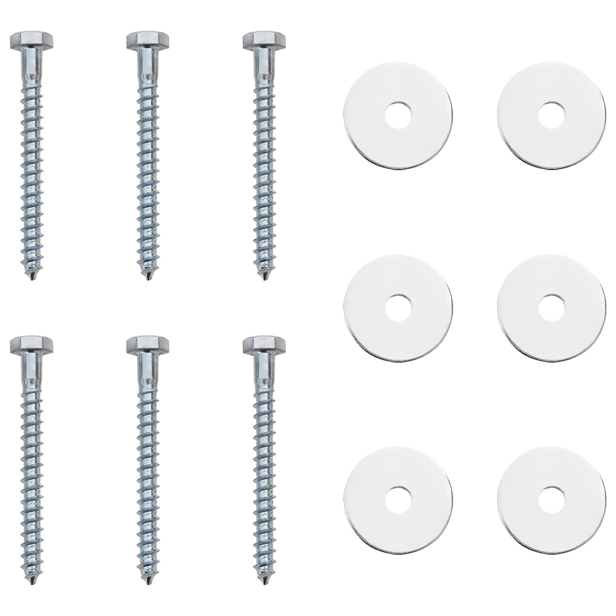 Zemaljska sidra 6 pcs Srebrna Ø10 x 60 cm Galvanizirani metal