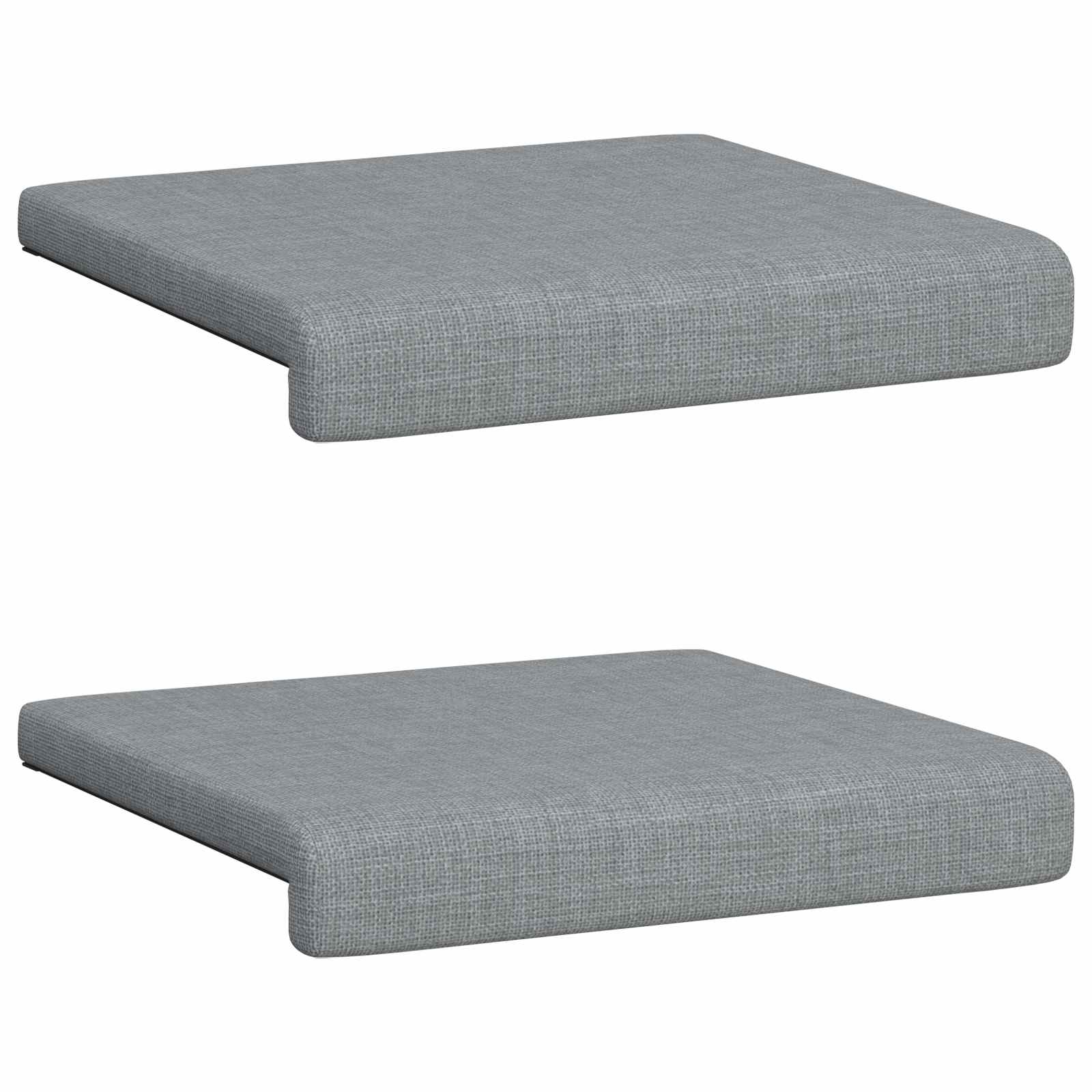 Jastučić za klupu 2 kom. Tkanina Svjetlosiva Dubina 35 cm