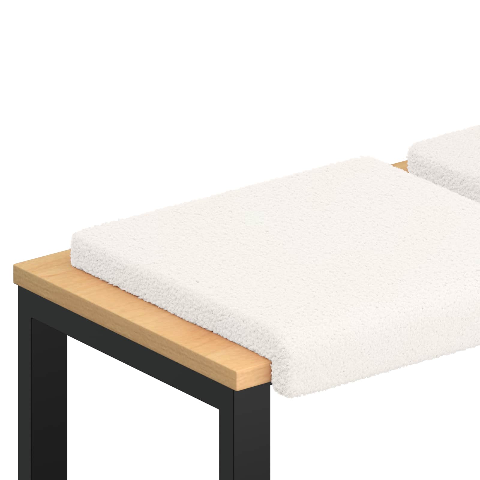 Jastučić za klupu 2 kom. Sherpa Tkanina Krem Dubina 35 cm