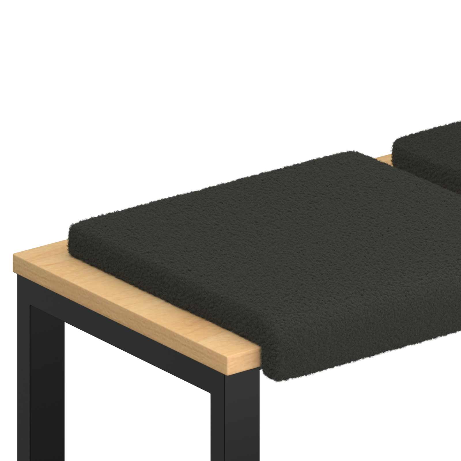 Jastučić za klupu 2 kom. Sherpa Tkanina Tamnosiva Dubina 35 cm