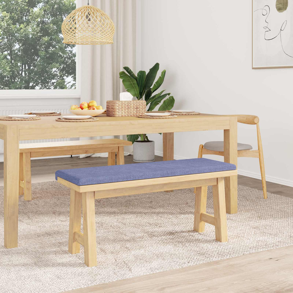 Jastučić za klupu Tkanina Traper plava Dubina 35 cm