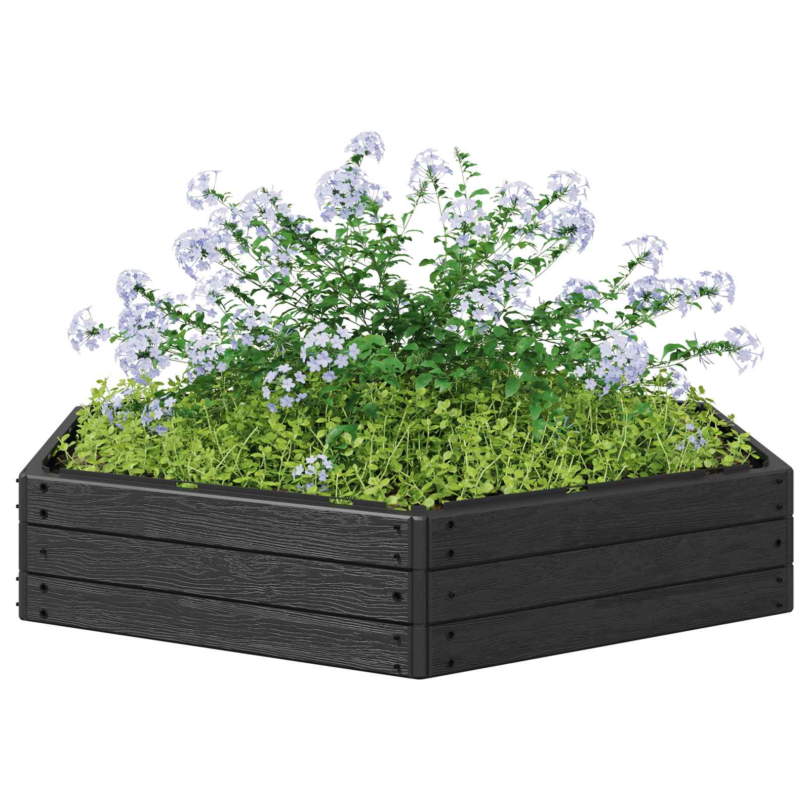 Povišena gredica Crna 148 x 129 x 25 cm PP
