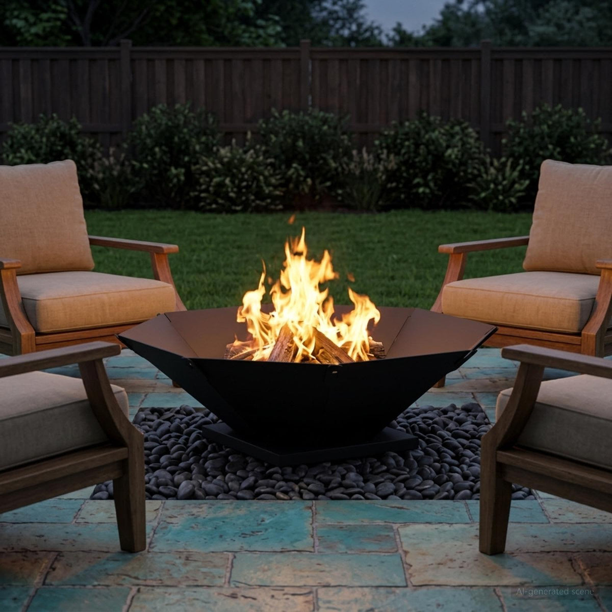 Kamin Crna 50 x 50 x 15,5 cm Čelik