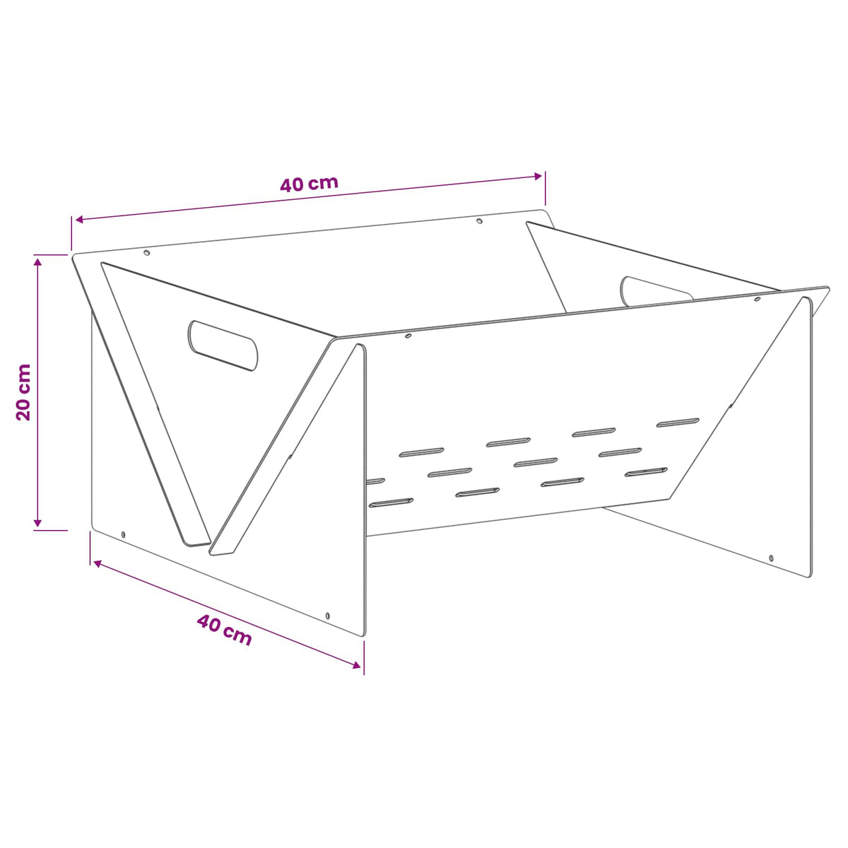 Kamin Crna 40 x 40 x 20 cm