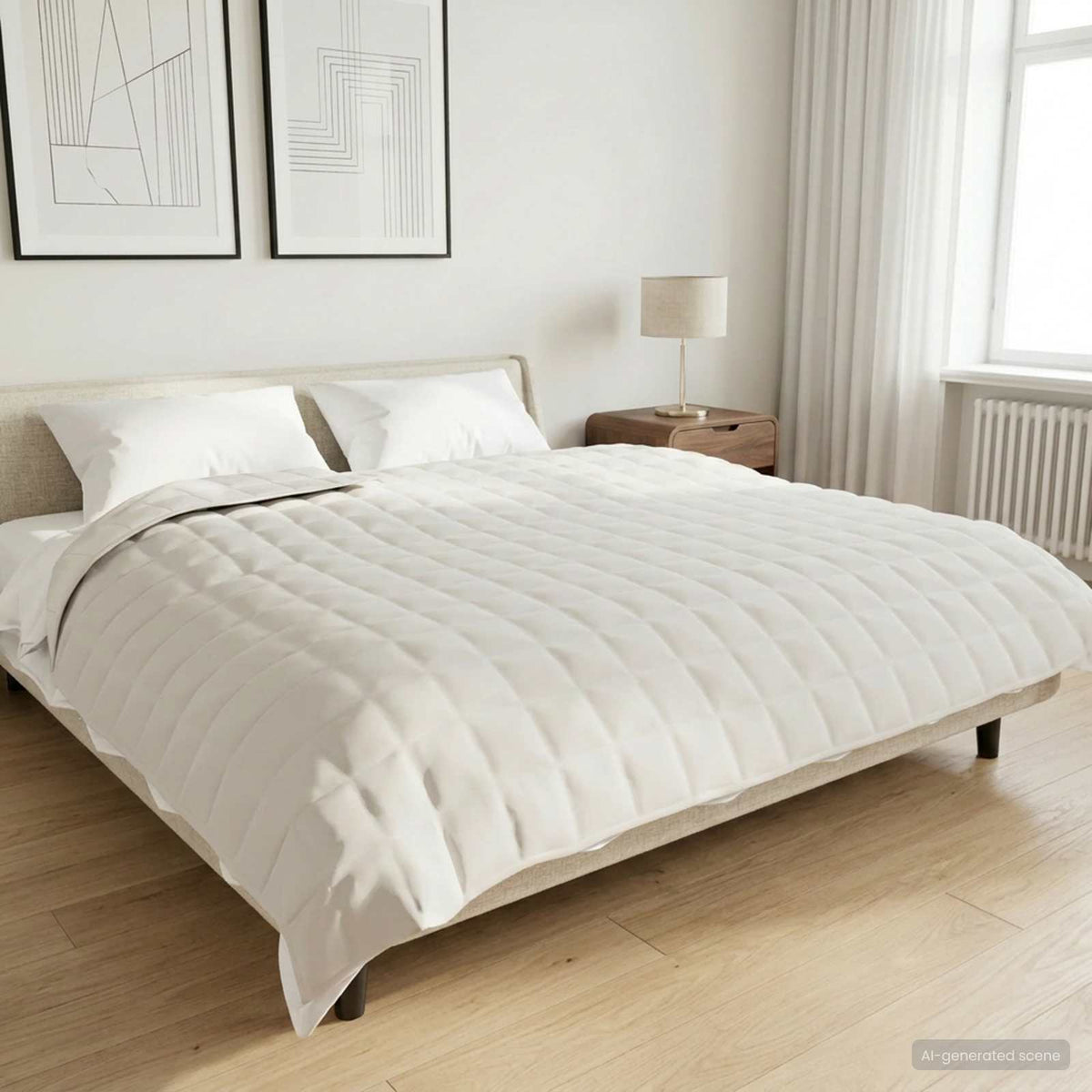 Težak pokrivač Bijela 235 x 290 cm 11 kg 100% Pamuk 205T
