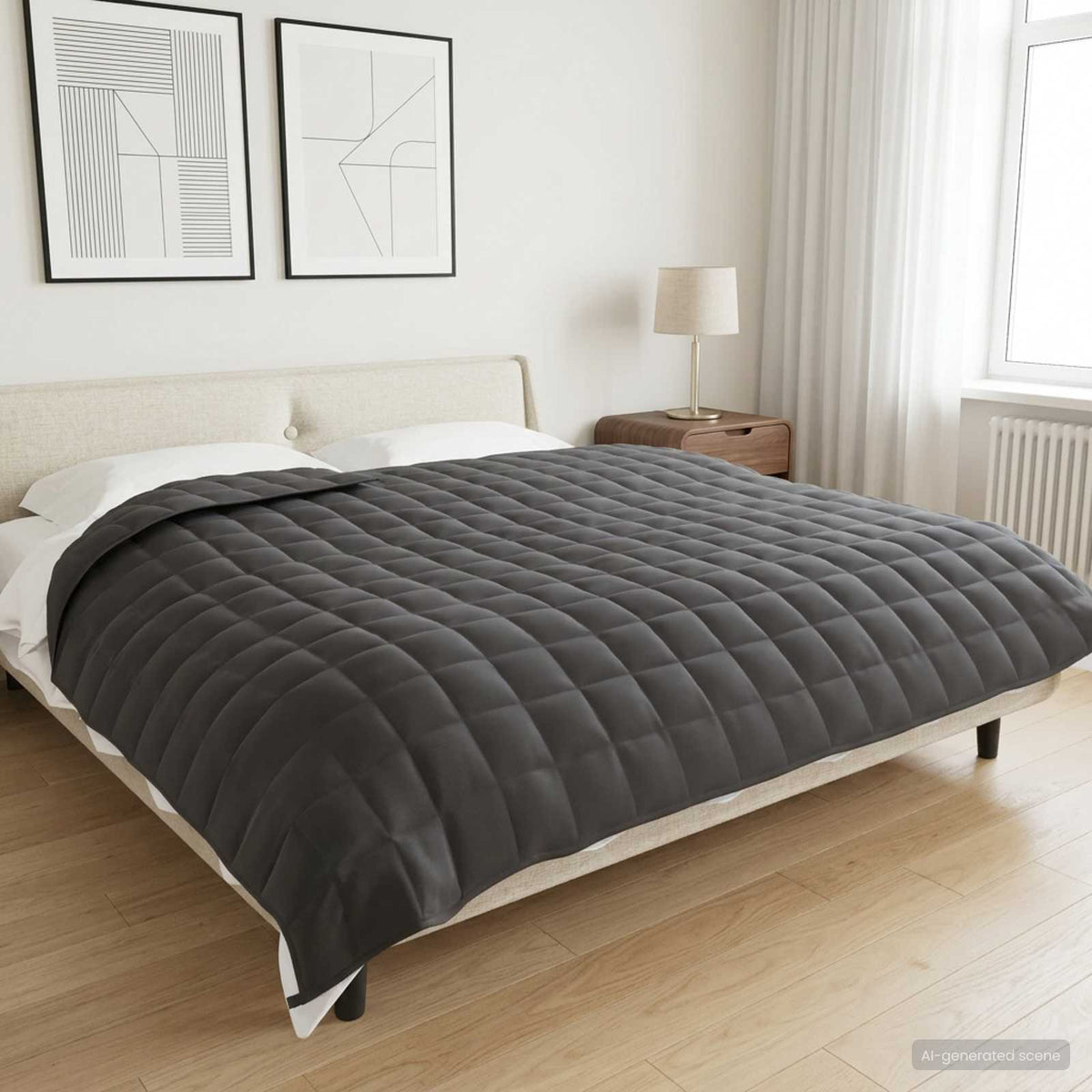 Težak pokrivač Antracit 235 x 290 cm 15 kg 100% Pamuk 205T