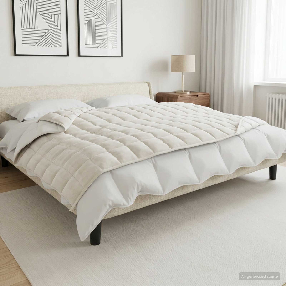 Težak pokrivač Bijela 120 x 180 cm 5 kg 100% Pamuk 205T