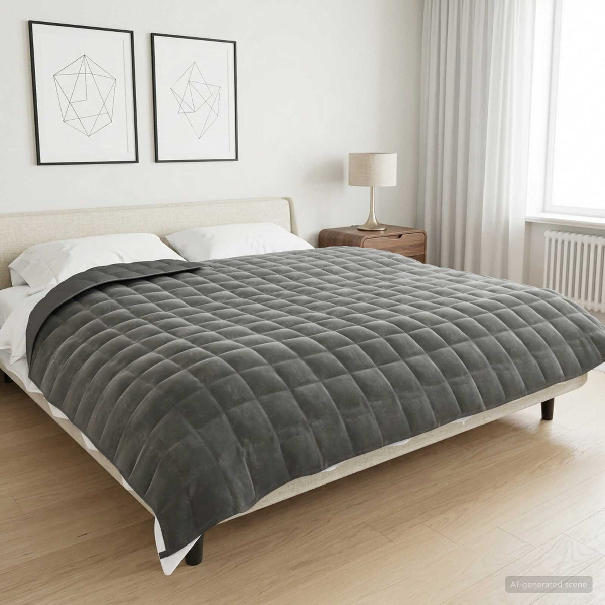 Težak pokrivač Antracit 235 x 290 cm 15 kg 100% Pamuk 205T