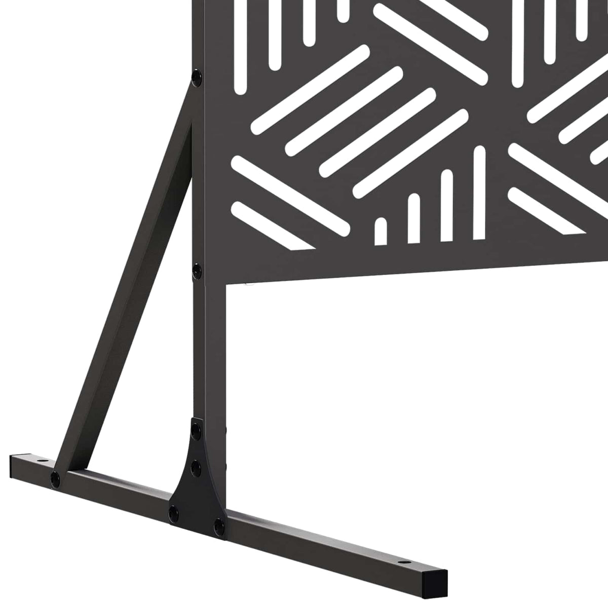 Zaslon za privatnost 100 x 50 x 180 cm Čelik Crna