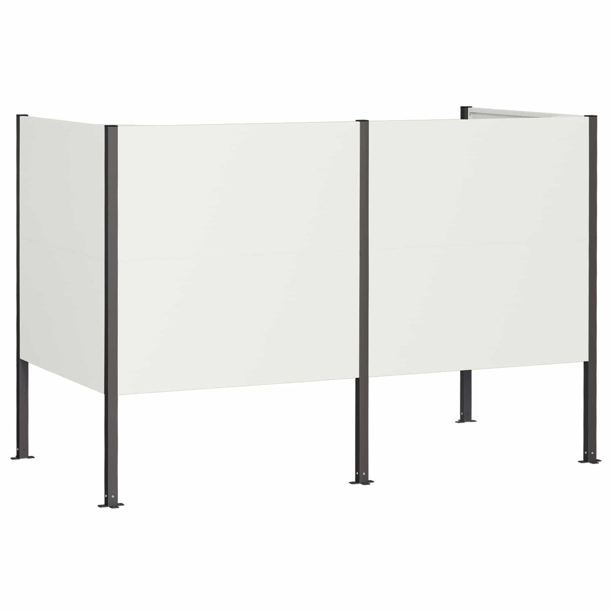 Ekran za kante za smeće 167 x 85 x 113 cm Čelik Bijela