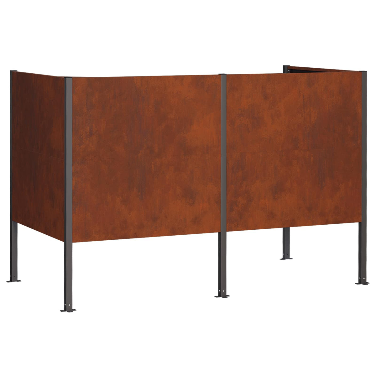Ekran za kante za smeće 167 x 85 x 113 cm Otporni čelik Rđa