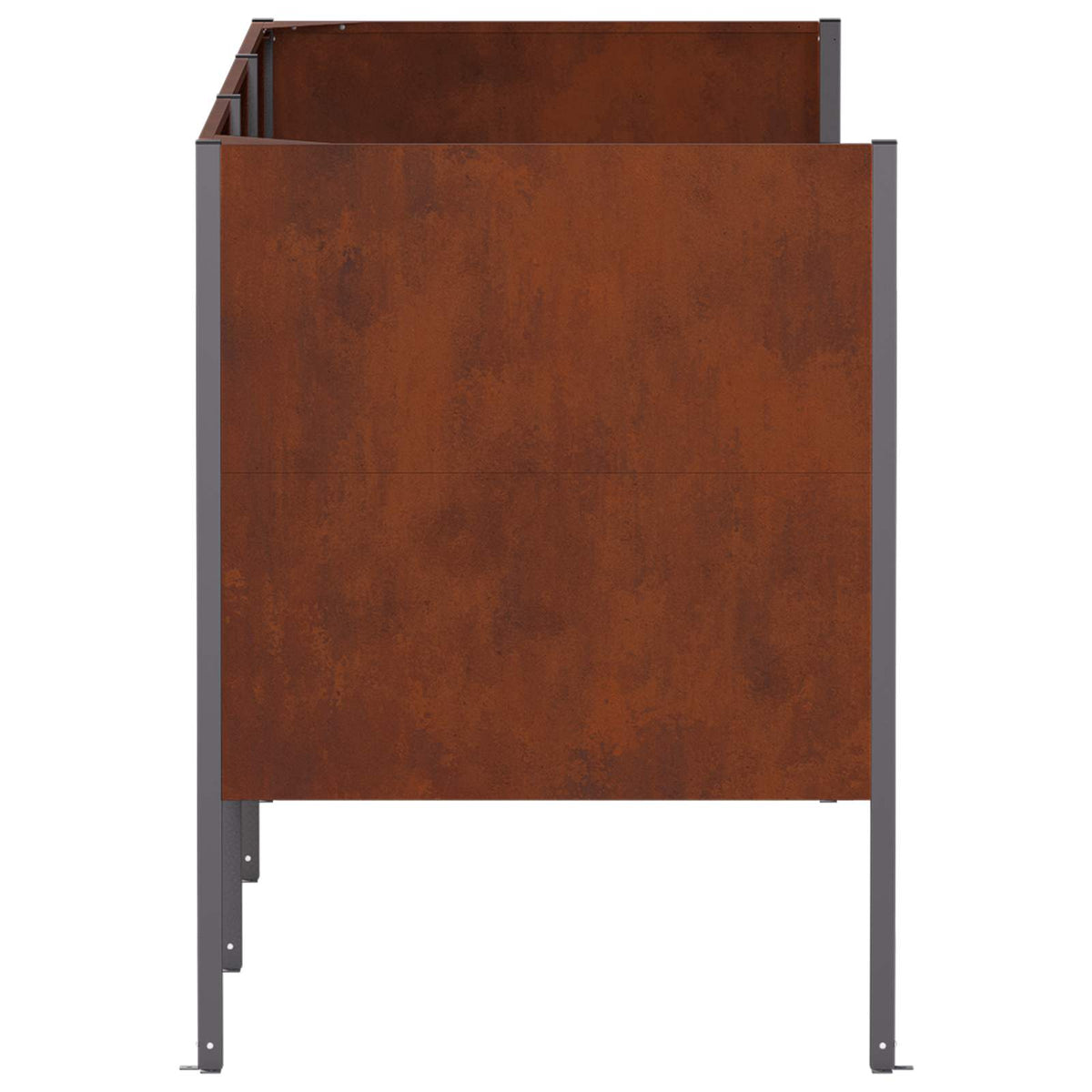 Ekran za kante za smeće 249 x 85 x 113 cm Otporni čelik Rđa