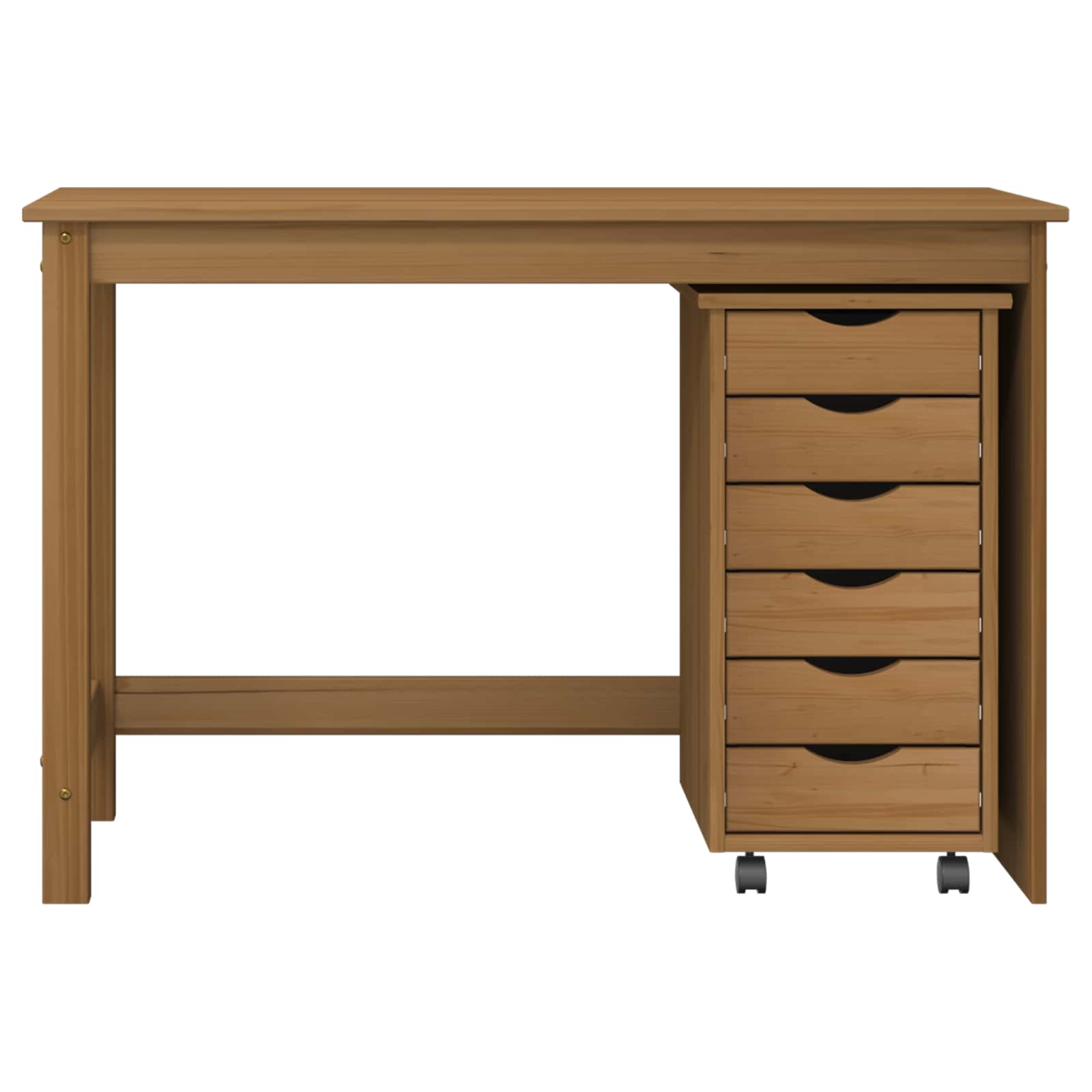 Set stola i pokretnog ormara MOSS 2 pcs Medeno Smeđa