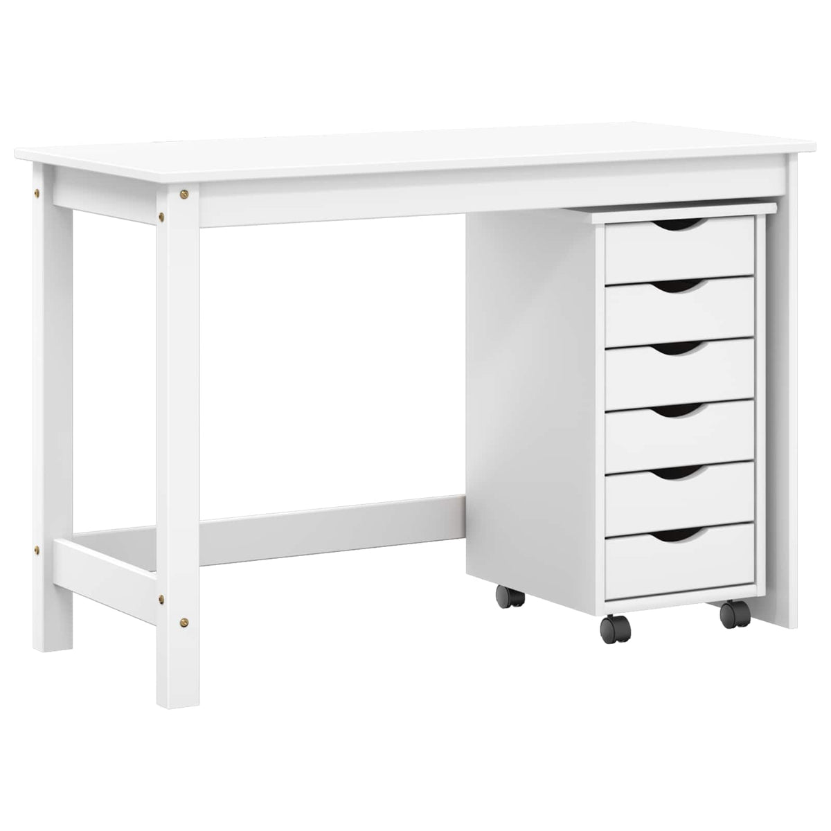 Set stola i pokretnog ormara MOSS 2 pcs Bijela
