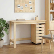 Set stola i pokretnog ormara MOSS 2 pcs Smeđa
