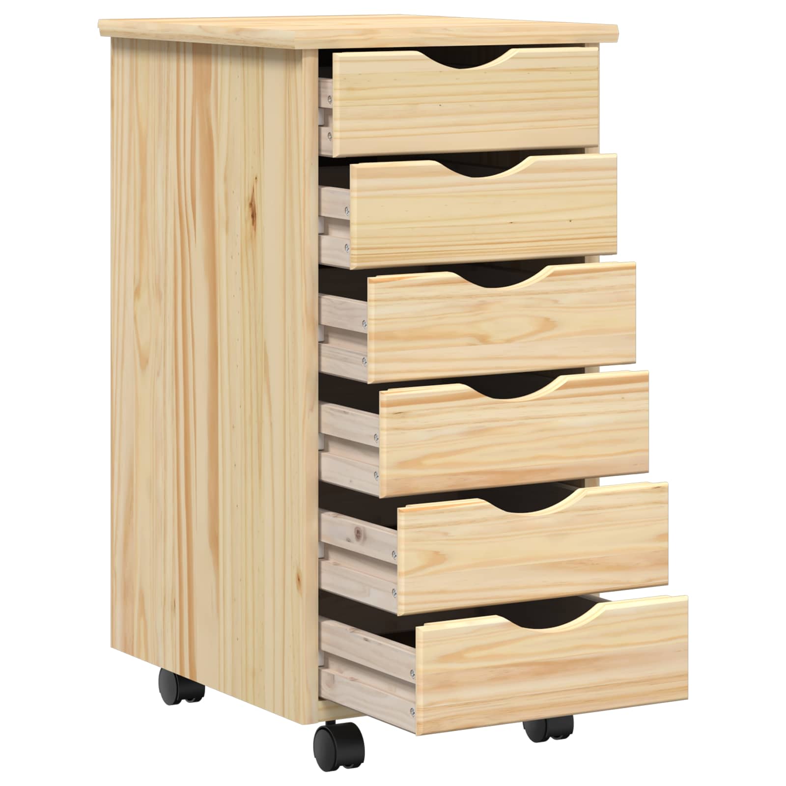 Set stola i pokretnog ormara MOSS 2 pcs Smeđa