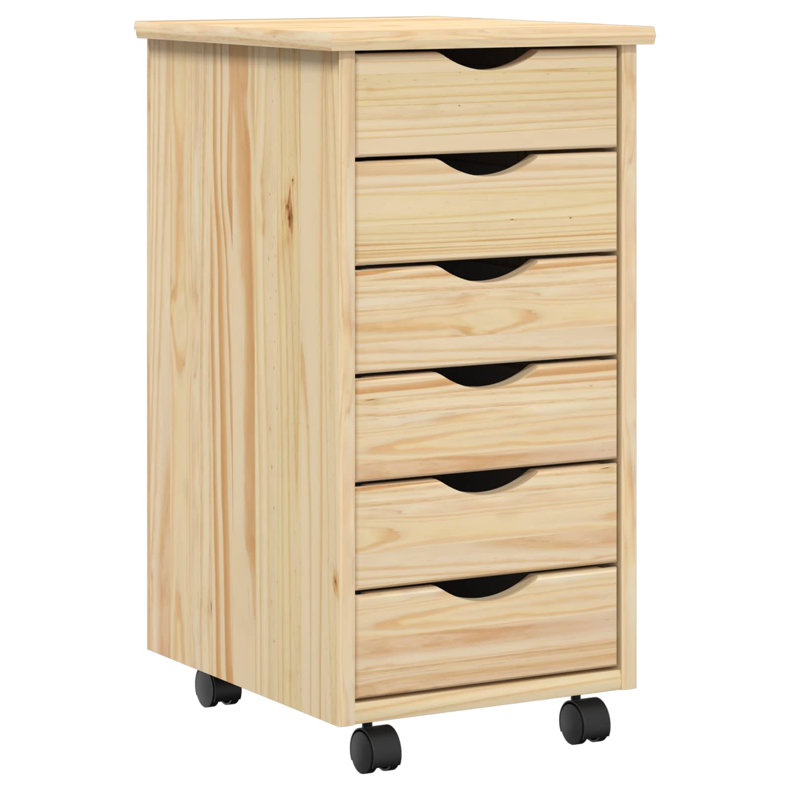 Set stola i pokretnog ormara MOSS 2 pcs Smeđa