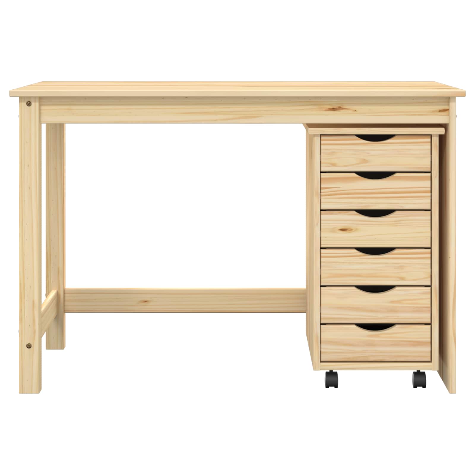 Set stola i pokretnog ormara MOSS 2 pcs Smeđa