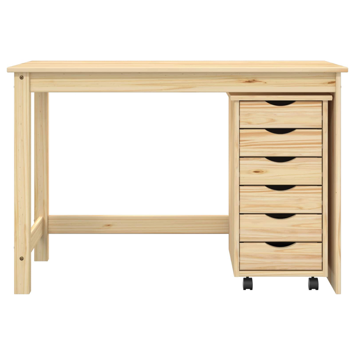 Set stola i pokretnog ormara MOSS 2 pcs Smeđa