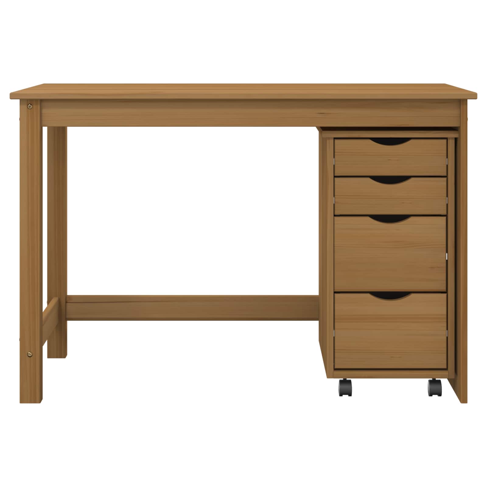 Set stola i pokretnog ormara MOSS 2 pcs Medeno Smeđa