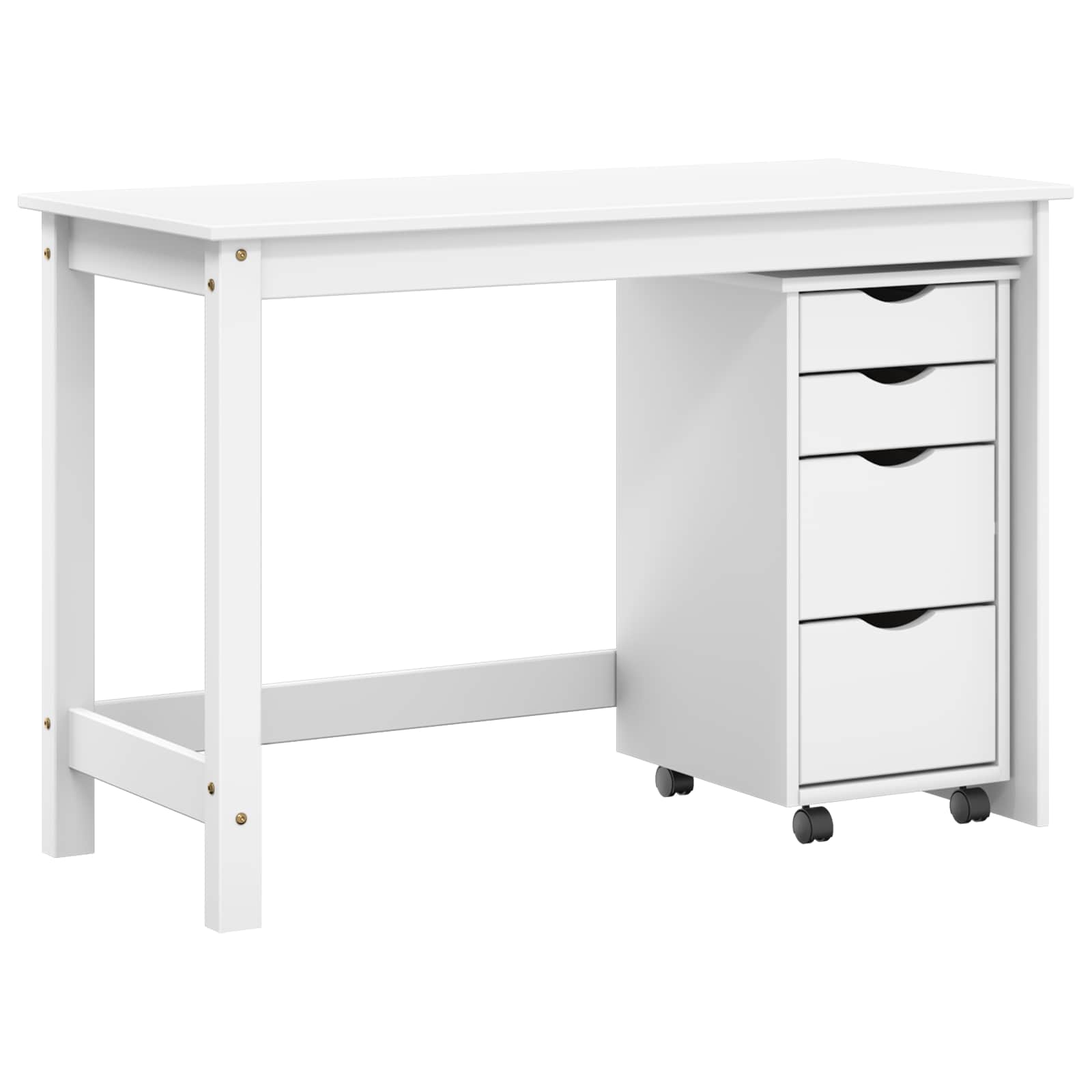 Set stola i pokretnog ormara MOSS 2 pcs Bijela