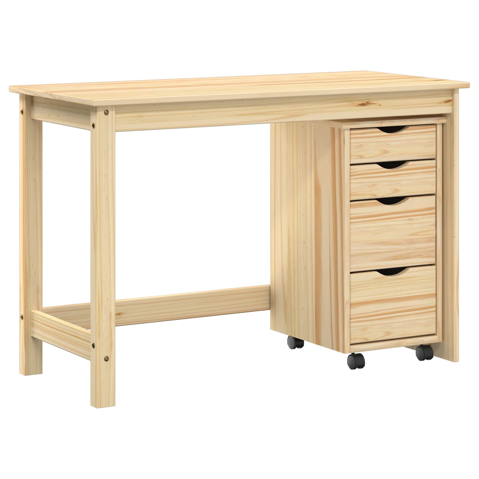 Set stola i pokretnog ormara MOSS 2 pcs Smeđa