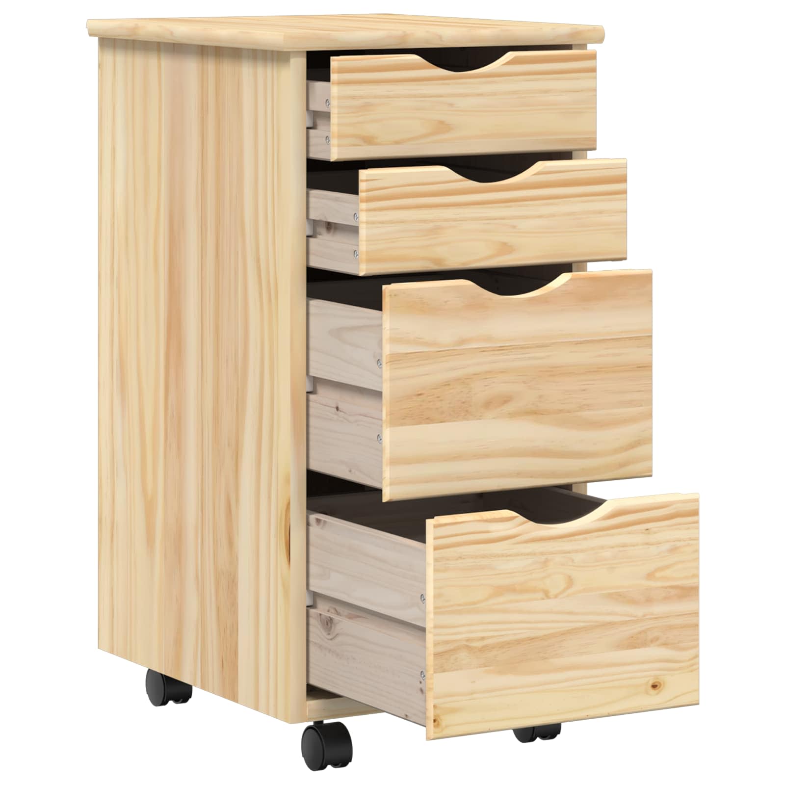 Set stola i pokretnog ormara MOSS 2 pcs Smeđa