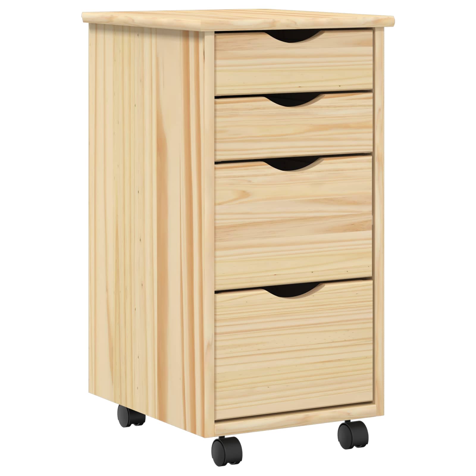 Set stola i pokretnog ormara MOSS 2 pcs Smeđa