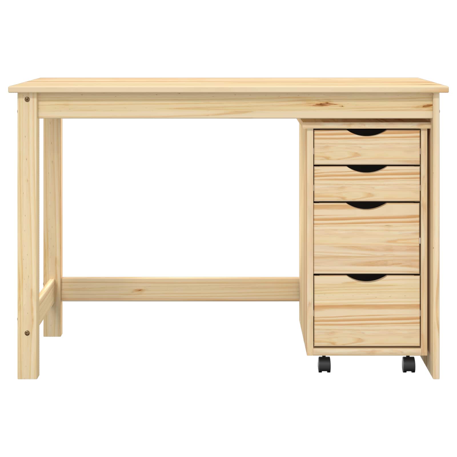 Set stola i pokretnog ormara MOSS 2 pcs Smeđa
