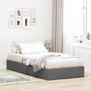 Otomanski krevet s pohranom Tamno siva 90 x 190 cm tkanina