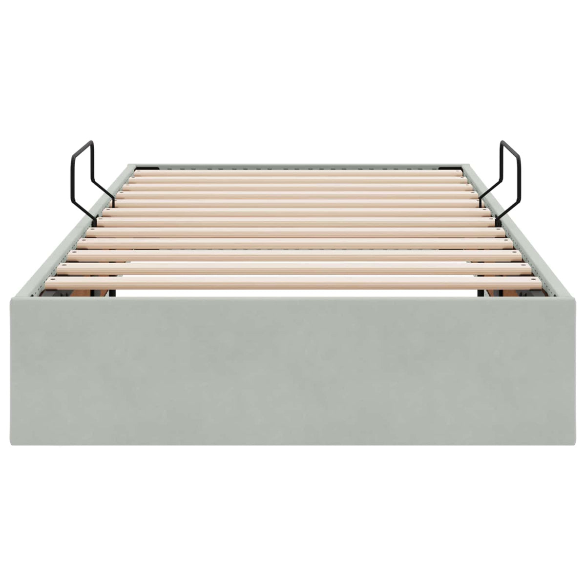 Otomanski krevet s pohranom Svjetlosiva 90 x 190 cm Baršun