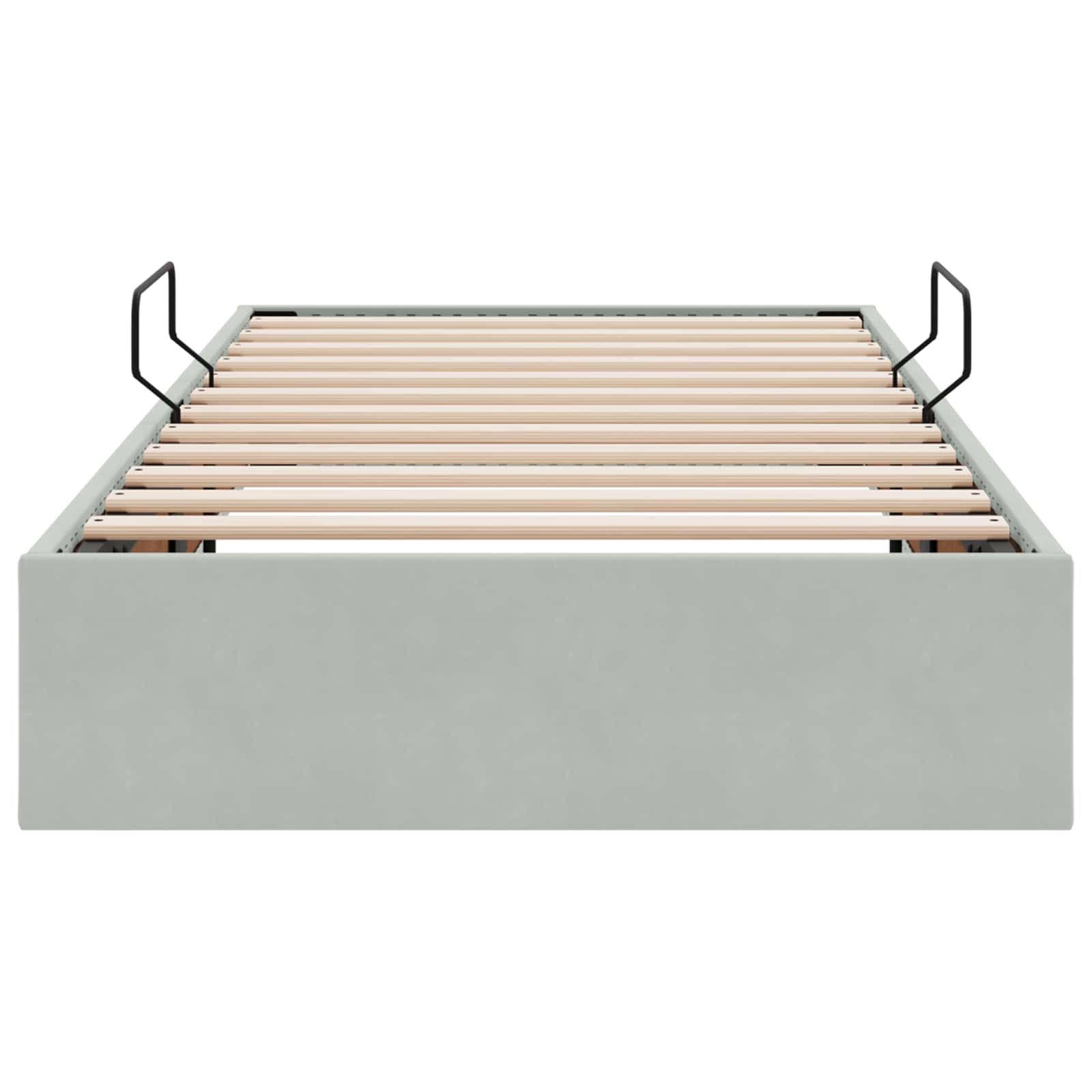 Otomanski krevet s pohranom Svjetlosiva 90 x 200 cm Baršun