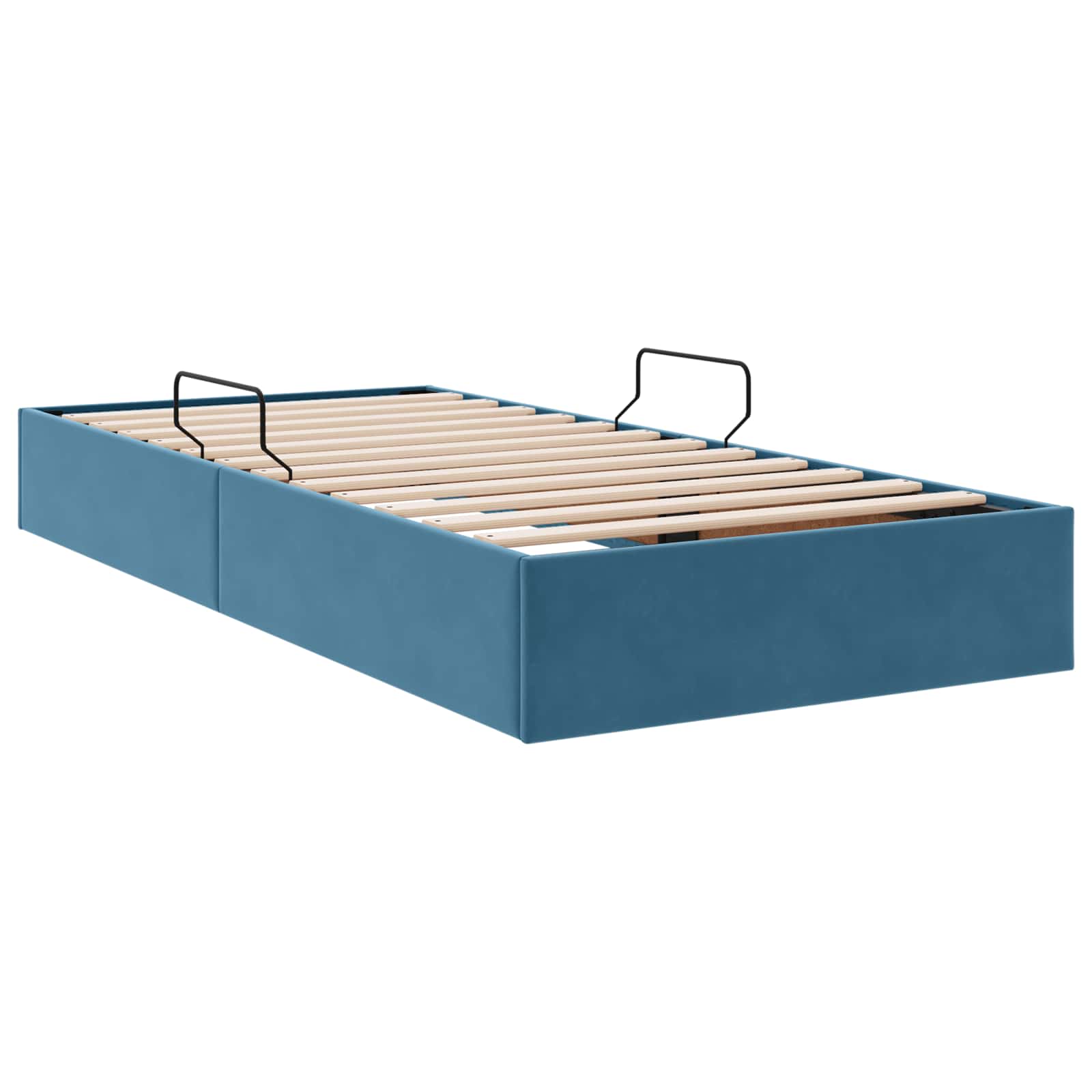 Otomanski krevet s pohranom Tamno plava 90 x 200 cm Baršun