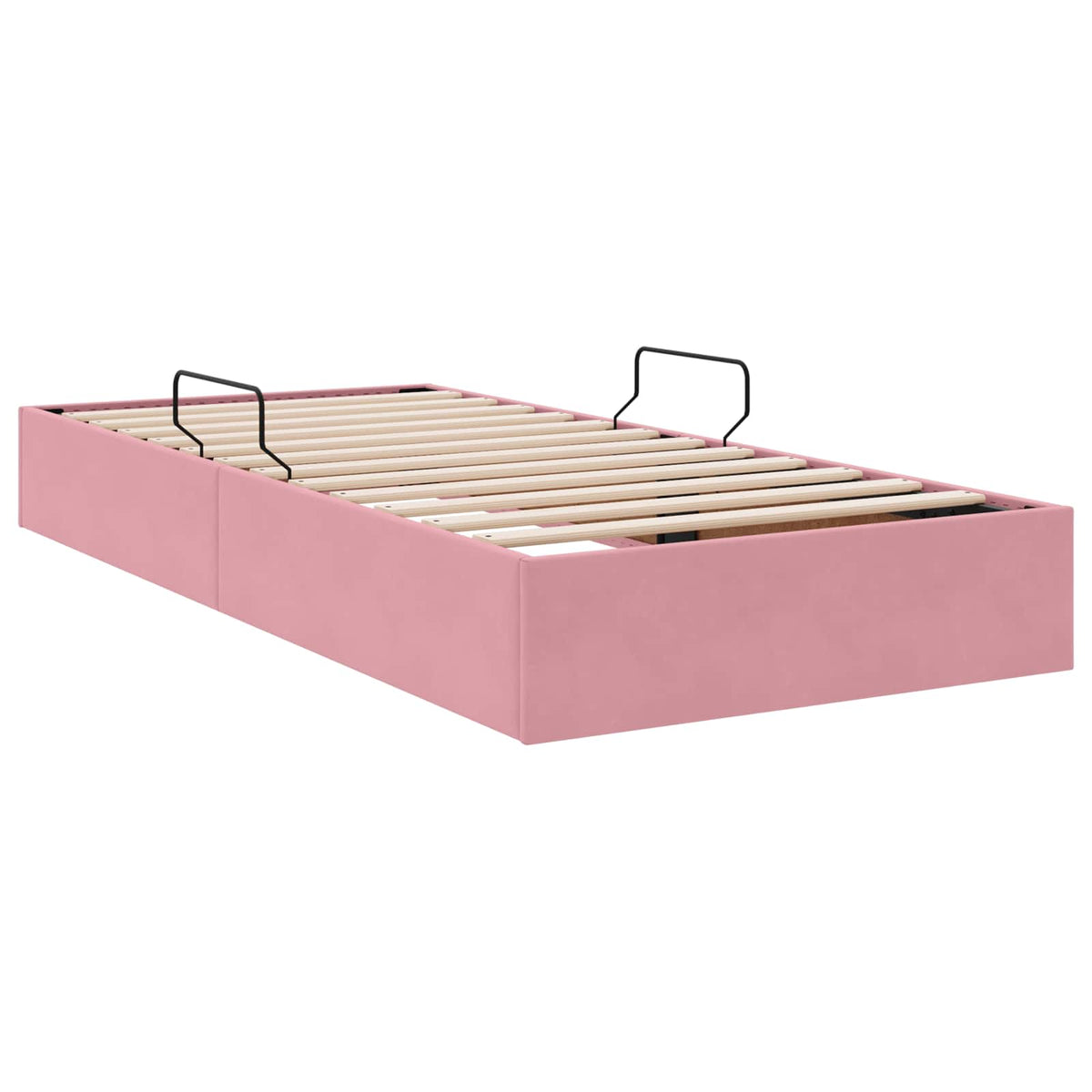 Otomanski krevet s pohranom Ružičasta 90 x 200 cm Baršun
