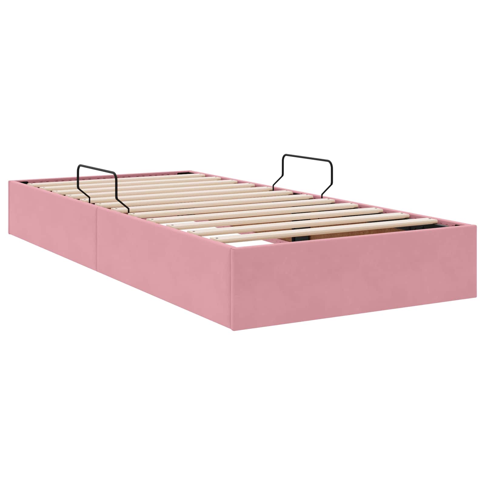 Otomanski krevet s pohranom Ružičasta 90 x 200 cm Baršun
