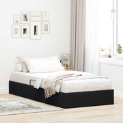 Otomanski krevet s pohranom Crna 100 x 200 cm Baršun