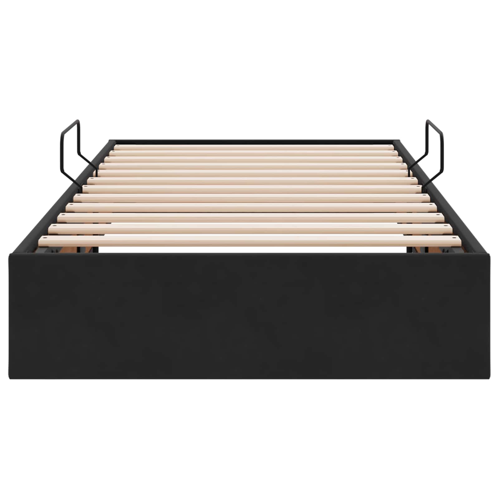 Otomanski krevet s pohranom Crna 100 x 200 cm Baršun