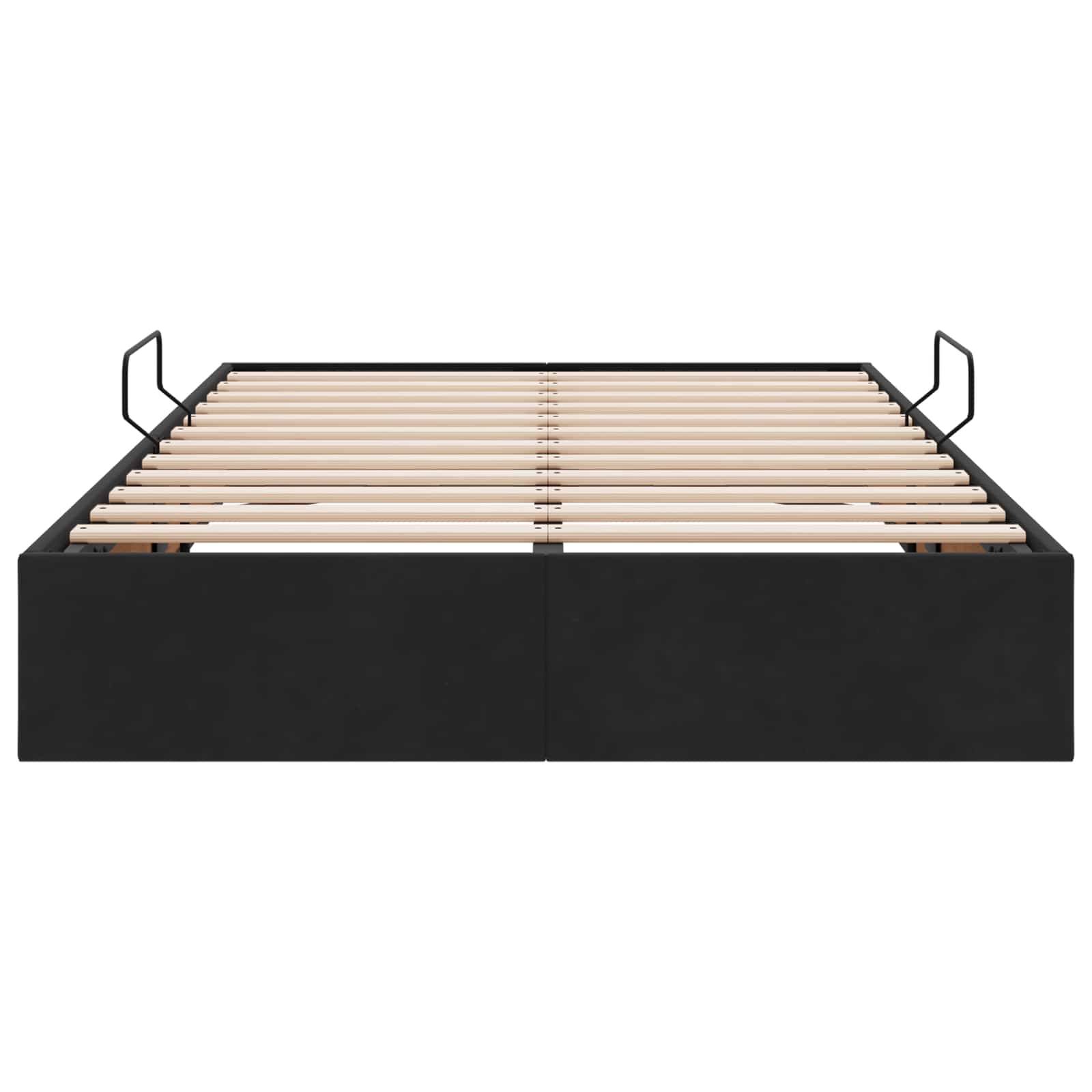 Otomanski krevet s pohranom Crna 120 x 200 cm Baršun