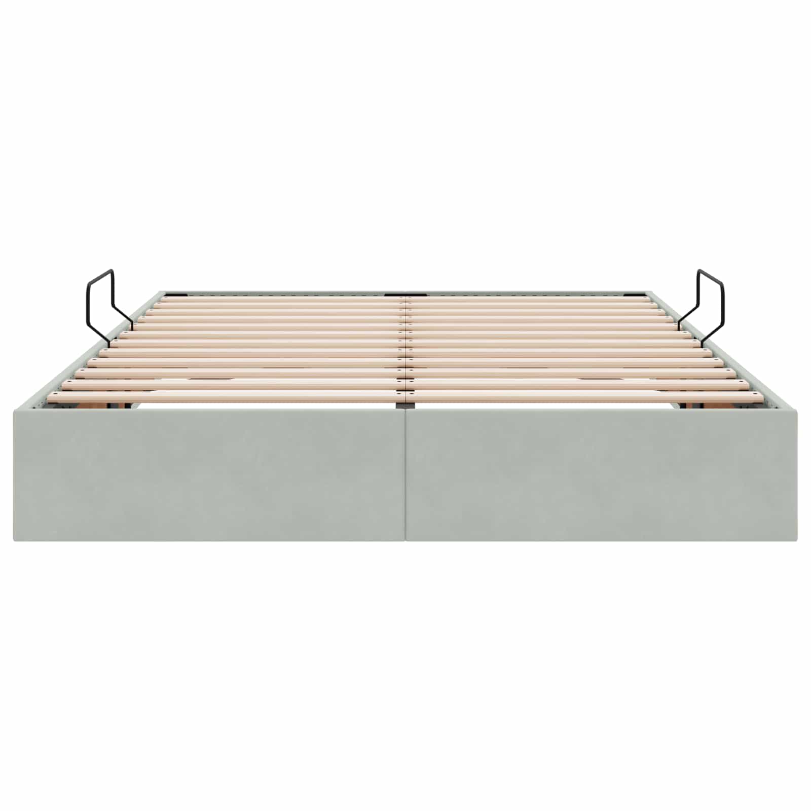 Otomanski krevet s pohranom Svjetlosiva 140 x 190 cm Baršun