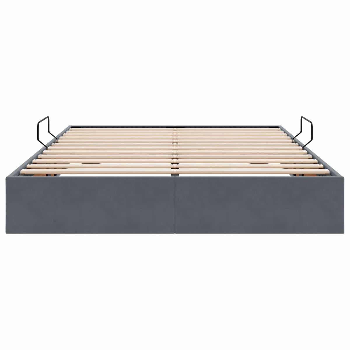 Otomanski krevet s pohranom Tamnosiva 140 x 200 cm Baršun