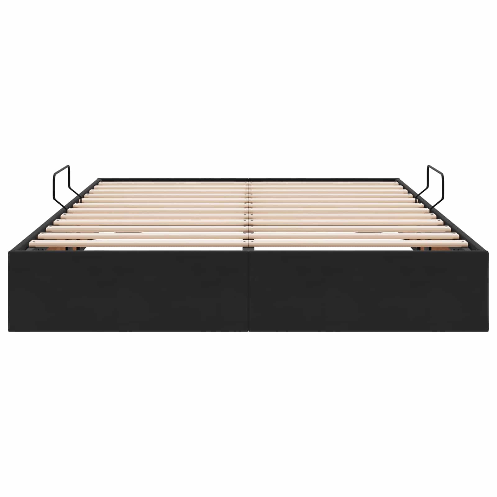 Otomanski krevet s pohranom Crna 140 x 200 cm Baršun