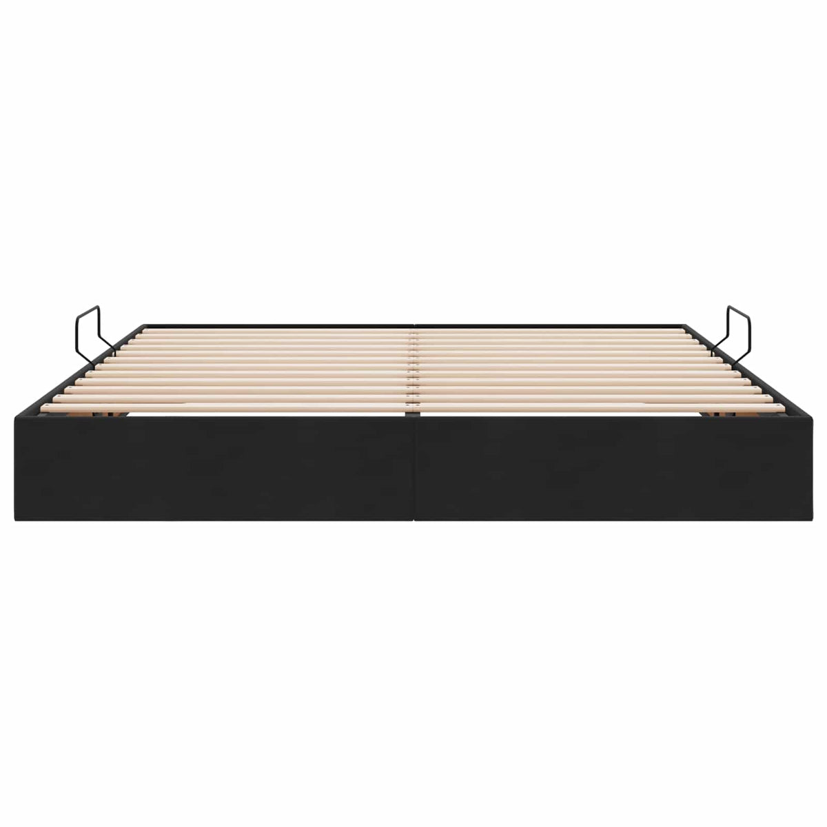 Otomanski krevet s pohranom Crna 160 x 200 cm Baršun