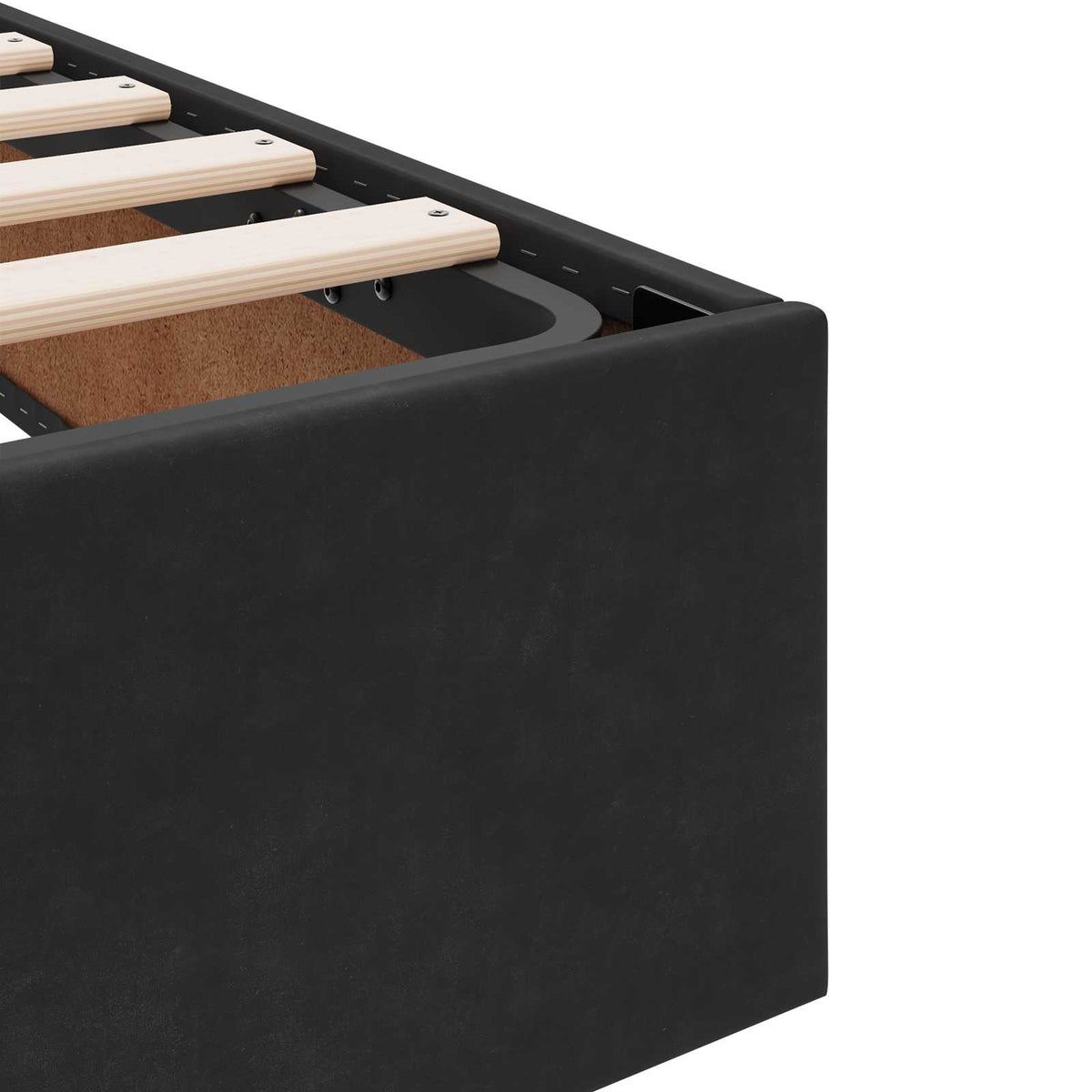 Otomanski krevet s pohranom Crna 180 x 200 cm Baršun