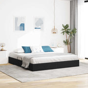 Otomanski krevet s pohranom Crna 180 x 200 cm Baršun