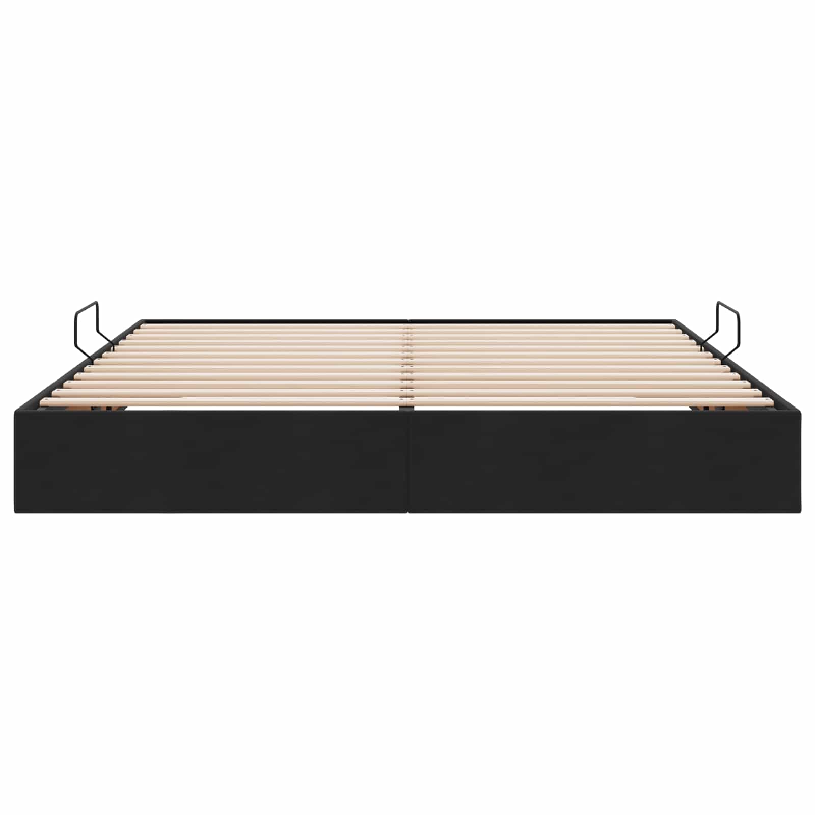 Otomanski krevet s pohranom Crna 180 x 200 cm Baršun