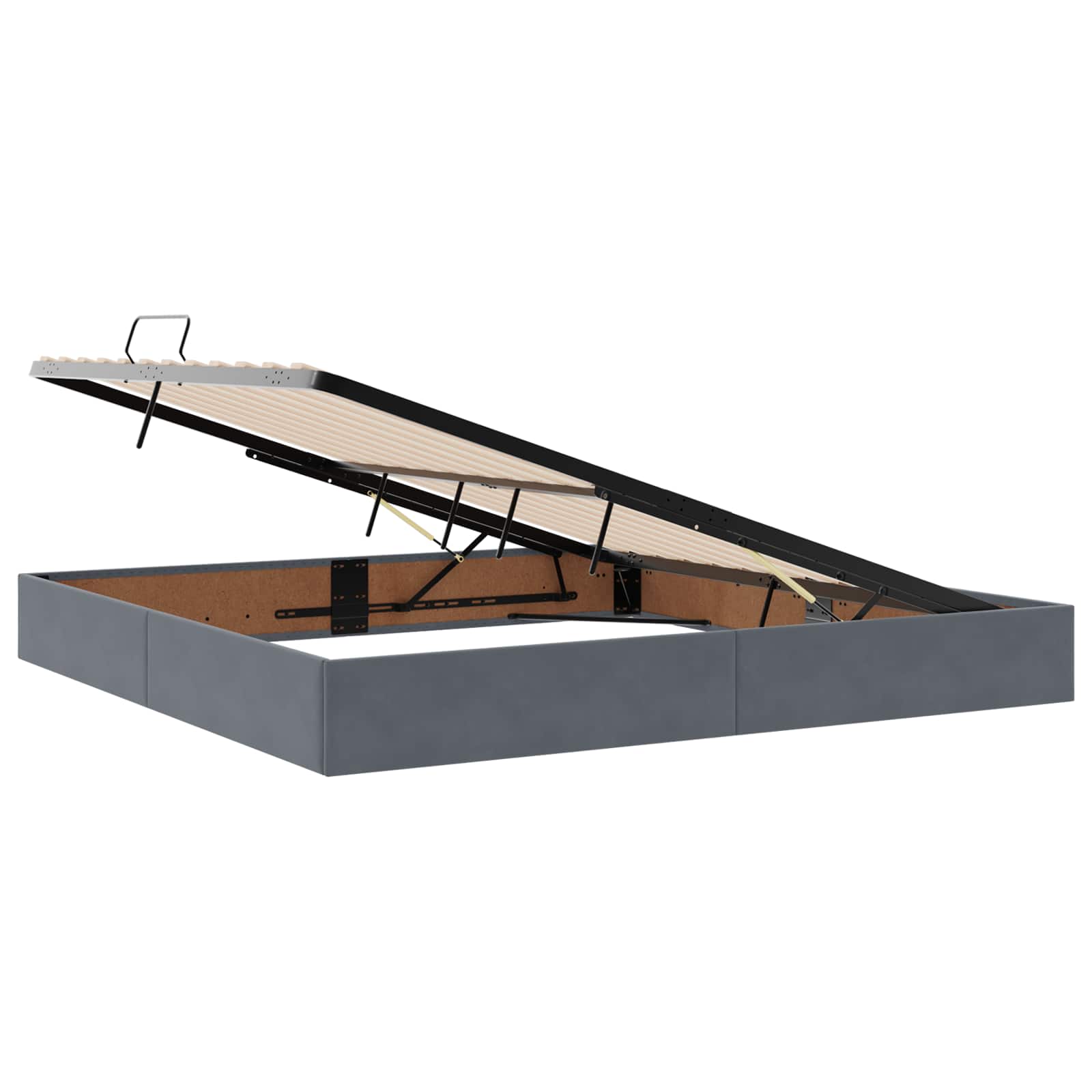 Otomanski krevet s pohranom Tamnosiva 200 x 200 cm Baršun